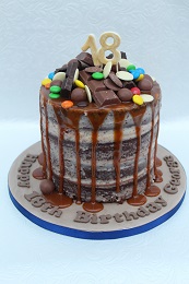 18th birthday chocolate drip cake